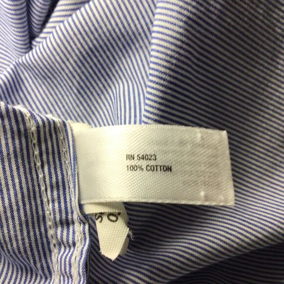 Gap Shirt Women’s S Small Blue White Boyfriend Fit Pinstriped Button Down Stripe - Picture 8 of 9